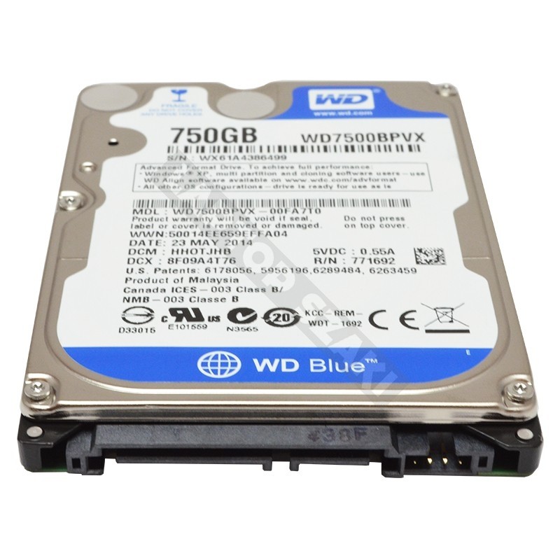 WD WD7500BPVX 750GB SATA 2 5 gyári új laptop winchester