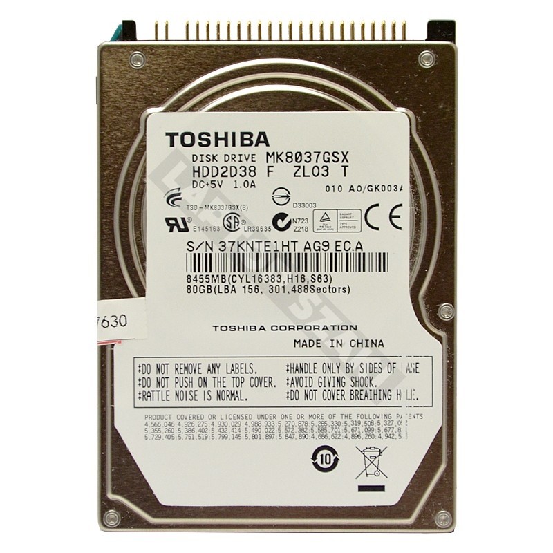 Toshiba MK8037GSX 80GB IDE 2 5 gyári új laptop winchester