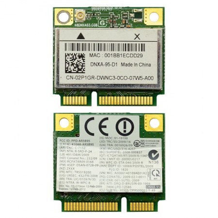 Dell Wireless 1502 802.11b/g/n mini PCI-E WiFi kártya