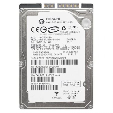 Hitachi HTS542516K9SA00 160GB SATA 2,5