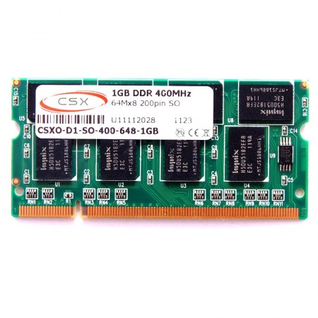 CSX 1GB DDR 400MHz használt laptop memória
